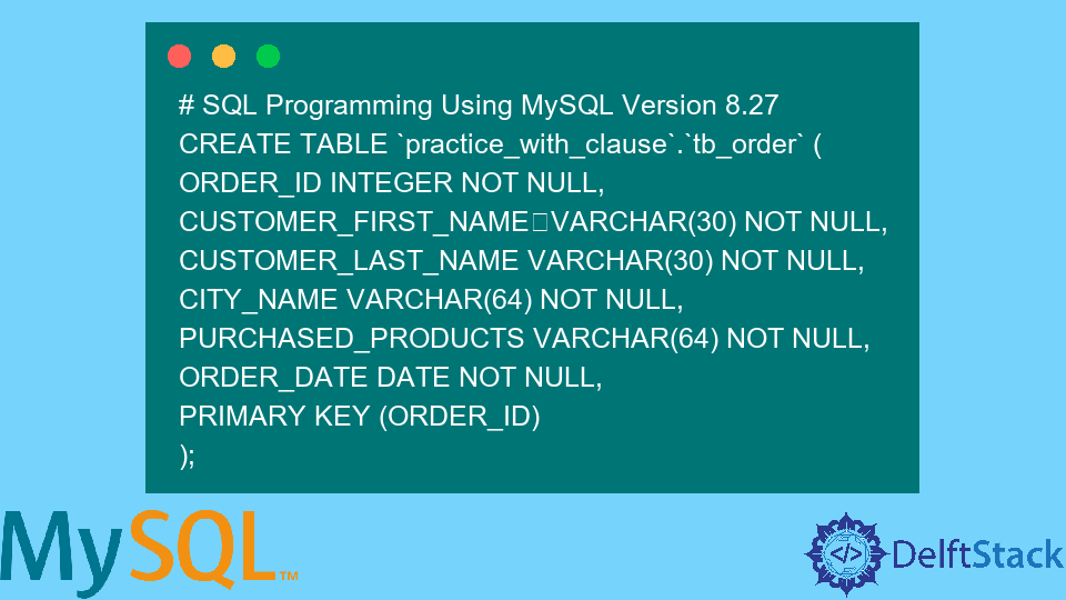 MySQL With Clause | Delft Stack